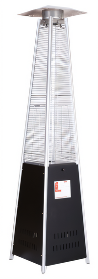 Omcan 89-Inch Tall Pyramid-Style Propane Patio Heater, 42,000 BTU, Powder Coat Finish