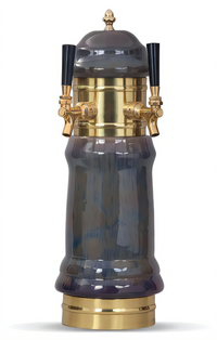 Glastender Rembrandt 3-Faucet Glycol-Cooled Draft Dispensing Tower with Polished Brass Finish