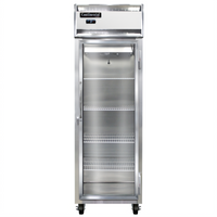 Continental Refrigerator 1FNSAGD One-Section Display Reach-In Freezer, R290, Hinged Glass Door, Stainless Steel Exterior
