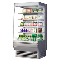 Turbo Air Extra Deep Vertical Open Display Merchandiser, 17.1 Cu. Ft., Self-Contained Refrigeration, Stainless Steel