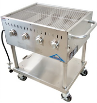 Comstock-Castle CS-GBBQ-30 Propane Outdoor Charbroiler Grill, 4-Burner, 34-Inch Wide Frame