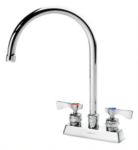 Krowne Royal Series Deck Mount Manual Faucet with 8-1/2 Inch Gooseneck Spout, 4 Inch Centers