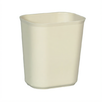 Rubbermaid Commercial Products 14 Quart Fire Resistant Fiberglass Waste Basket, Beige