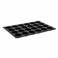 Winco 24-Cup Rectangular Non-Stick Aluminum Muffin Pan, 3 oz Cups