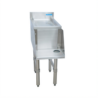 BK Resources Freestanding Underbar Mixing Station with Drainboard and Blender Shelf, 12 x 18 Inches