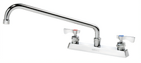 Krowne Royal Series Deck Mount Manual Faucet with 14-Inch Swing Spout, 8-Inch Centers