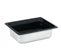 Vollrath Super Pan 3 1/2 GN Solid Hotel Pan, 4 Inch Deep, Black SteelCoatX3 Non-Stick