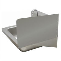 Advance Tabco Bolt-On Hand Sink Side Splash for 16 x 14 Inch Bowls, 12 Inch High
