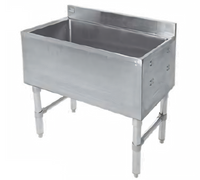 Underbar Stainless Steel Ice Chest with 7-Circuit Cold Plate, 30 x 18 x 29 Inches, 100 lb. Capacity