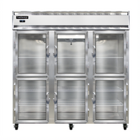 Continental Refrigerator 3FNGDHD Three-Section Full-Height Display Freezer with Half Glass Doors