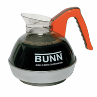 BUNN EasyPour 64 oz Drip-Proof Coffee Decanter with Fast-Pour Lip, Orange Handle and Stainless Steel Bottom