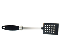 Get-A-Grip 14-Inch Perforated Stainless Steel Turner with Soft-Grip Handle