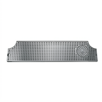 40 Inch Surface Mount Stainless Steel Drip Tray Trough with Integral Glass Rinser