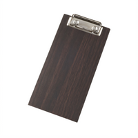 Espresso Wood Clipboard Tabletop Menu Card Holder, 4 x 8 Inches