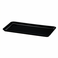 Cambro Black Rectangular Fiberglass Market Display Tray, 8-1/16