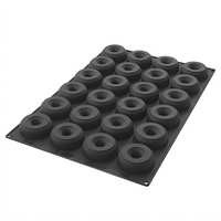 Silikomart 24-Cavity Flexible Non-Stick Silicone Donut Mold
