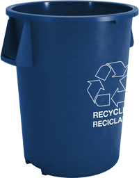 Bronco 44 Gallon Round No-Lid Recycling Waste Container