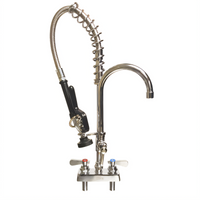 BK Resources OptiFlow Mini Lead-Free 8-Inch Centers Deck Mount Pre-Rinse Faucet Assembly