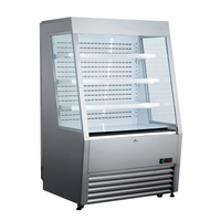 Black Diamond Stainless Steel Vertical Air Curtain Merchandiser, 11 Cu. Ft., 3 Shelves