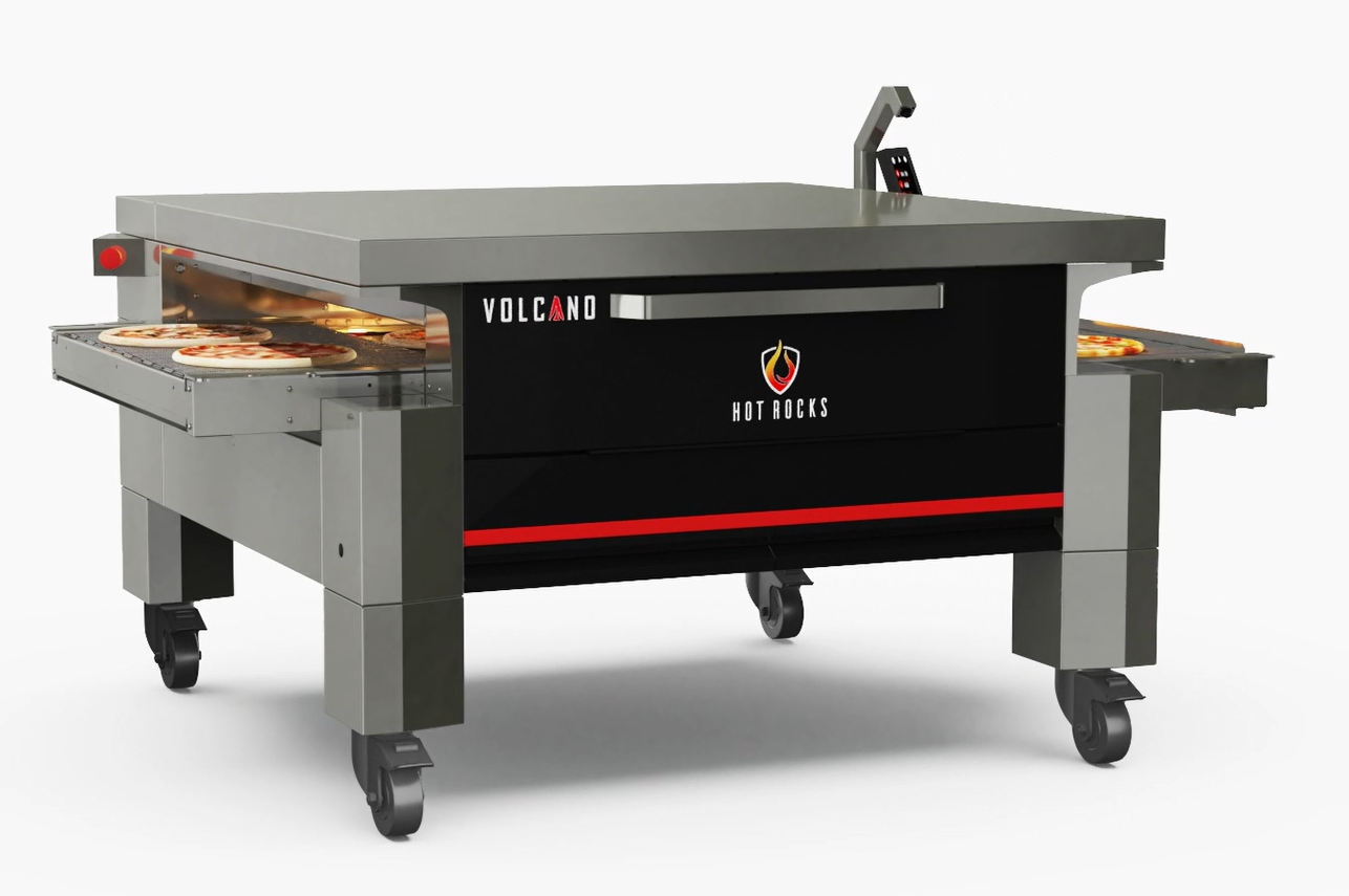 Hot Rocks Volcano Granite Stone Conveyor Oven