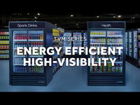 True Manufacturing 48-Inch Two-Section Low-Profile Sliding Glass Door Refrigerated Merchandiser with LED Lighting and R290 Refrigeration