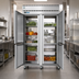 Thumbnail image #3 for Hoshizaki Steelheart Two-Section Pass-Thru Reach-In Refrigerator with Half-Height Solid Doors, 52.5 Cu. Ft.
