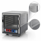 Thumbnail image #3 for Metro C5 Insulation Armour C533-CLFC-L-GY Mobile Undercounter Combination Heated Holding & Proofing Cabinet, Clear Door, 10-Pan, 120V