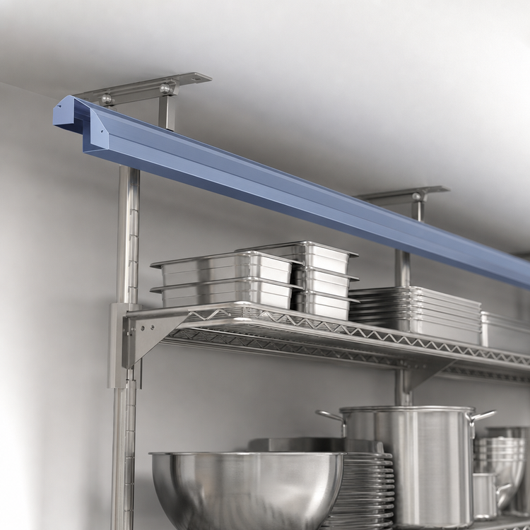 Product image #3 for Quantum 6 Ft Aluminum Overhead Track for Commercial Shelving