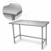 Thumbnail image #3 for Advance Tabco Open Base Stainless Steel Work Table, 144 x 30 Inches, 1-1/2-Inch Rear Splash