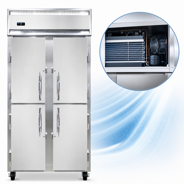 Product image #3 for Continental Refrigerator 2FSENHD Slim Line Two-Section Half-Door Reach-In Freezer