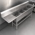 Thumbnail image #3 for John Boos Pro-Bowl 4-Compartment Floor Model Sink with 24-Inch Left Drainboard, 14-Inch Deep Bowls