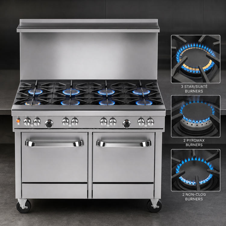 Product image #3 for Southbend Ultimate 48-Inch Gas Restaurant Range with 7 Open Burners and 2 Space Saver Ovens