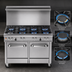 Thumbnail image #3 for Southbend Ultimate 48-Inch Gas Restaurant Range with 7 Open Burners and 2 Space Saver Ovens