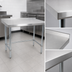 Thumbnail image #3 for BK Resources 84 Inch x 24 Inch Open Base Riser Top Stainless Steel Work Table with Galvanized Legs