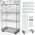Thumbnail image #3 for Quantum Mobile Enclosure Cart with 4 Wire Shelves, 60