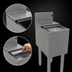Thumbnail image #3 for Glastender Underbar Stainless Steel Ice Bin with Sliding Cover, 33 lb Capacity, 12 Inch W x 19 Inch D