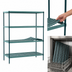 Thumbnail image #3 for Metro Super Erecta Pro Stationary 4-Shelf Polymer Shelving Starter Unit, 18 x 42 x 74 Inch, Green