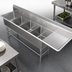 Thumbnail image #3 for John Boos Pro-Bowl 4-Compartment Stainless Steel Sink with 36-Inch Right Drainboard, 12-Inch Deep Bowls