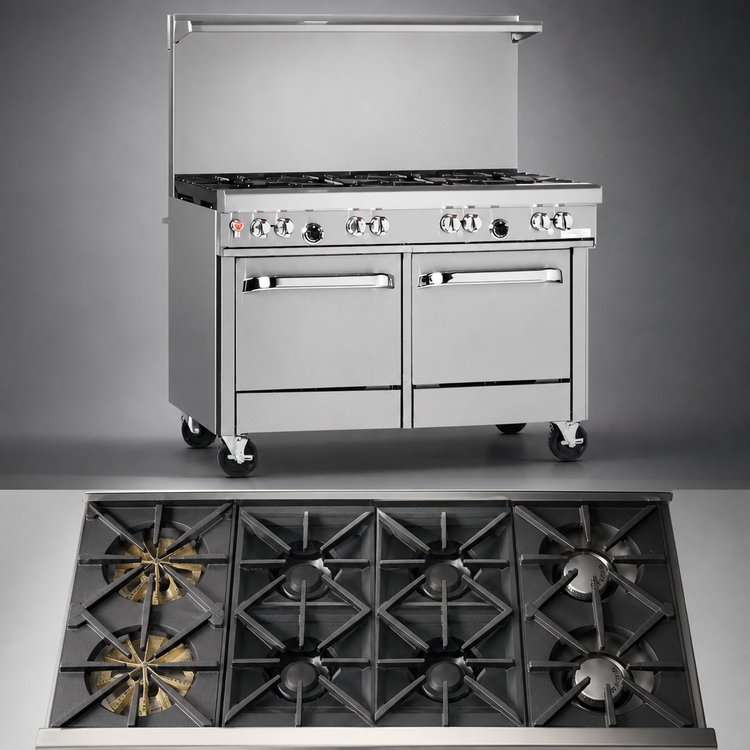 Product image #3 for Southbend Ultimate 48-Inch Gas Restaurant Range with 7 Burners, Standard Oven, and Cabinet Base