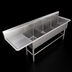 Thumbnail image #3 for John Boos Pro-Bowl 4-Compartment Sink with 30-Inch Left Drainboard, 14-Gauge Stainless Steel, 106-3/16-Inch Wide