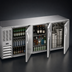 Thumbnail image #3 for Beverage-Air BB94HC-S Three-Section Solid Door Back Bar Refrigerator, 94-Inch Stainless Steel, Left-Mounted Self-Contained