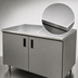Thumbnail image #3 for Advance Tabco Special Value Economy Enclosed Work Table with Cabinet Base and Hinged Doors, 16-Gauge 304 Stainless Steel Top