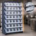 Thumbnail image #3 for Quantum Sloped Double-Sided Pick Rack with 80 Clear Bins