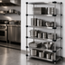 Thumbnail image #3 for Quantum 30 Inch Wide x 21 Inch Deep x 74 Inch High Solid Stainless Steel Shelving Starter Kit, 5 Shelves