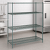 Thumbnail image #3 for Metro Super Erecta Convenience Pak 4-Shelf Wire Shelving Unit, 36 in. W x 24 in. D x 74 in. H, Metroseal 3 Green Epoxy, Stationary