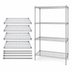 Thumbnail image #3 for 72-Inch W x 18-Inch D x 86-Inch H 304 Stainless Steel Stationary Wire Shelving Starter Kit