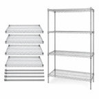 Thumbnail image #3 for Quantum WR86-1872S 72-Inch W x 18-Inch D x 86-Inch H 304 Stainless Steel Stationary Wire Shelving Starter Kit