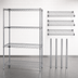 Thumbnail image #3 for Quantum Stationary 4-Shelf Wire Shelving Starter Kit, 60 x 24 x 54 Inches, 304 Stainless Steel