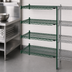 Thumbnail image #3 for Eagle Group Valu-Gard 4-Tier Add-On Wire Shelving Unit, 30 x 18 x 63 Inches, Green Epoxy