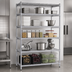 Thumbnail image #3 for Heavy Duty Stationary 5-Tier Wire Shelving Unit, 24 x 72 x 84 Inches, Chrome, 800 lb. Capacity